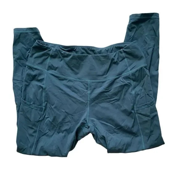 SP3LOPS Blue High Waisted Yoga Pants Size XL - Picture 2 of 3